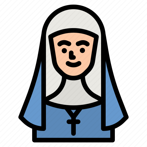 Nun, woman, cultures, catholic, christian icon - Download on Iconfinder