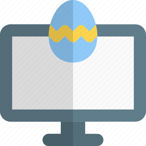 Computer, easter, holiday, monitor, egg icon - Download on Iconfinder