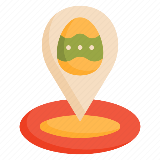 Pin, easter, egg, place, marker, map, pointer icon - Download on Iconfinder