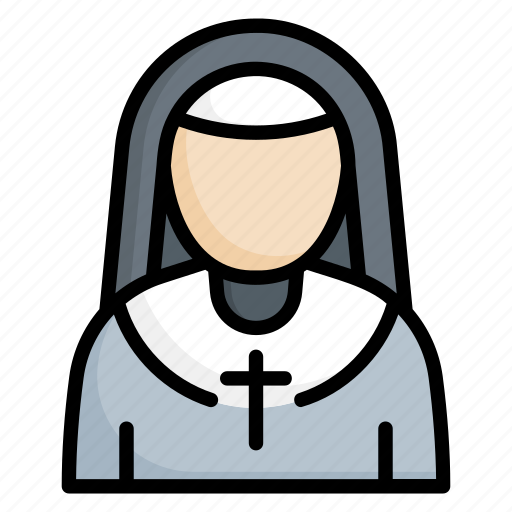 Nun, beliefs, catholic, christian, church, dress, faith icon - Download on Iconfinder