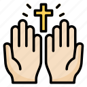 pray, religion, hand, hope, prayer, god, christ, cross