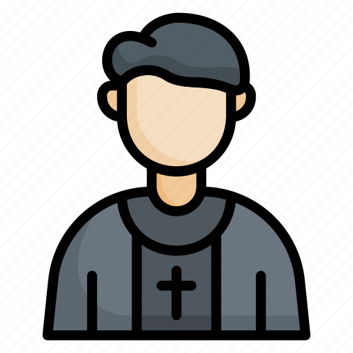 Priest, religion, christian, catholic, faith, man, male icon - Download on Iconfinder