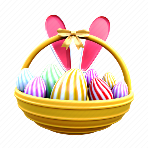 Easter, egg, gift, bunny, celebration 3D illustration - Download on Iconfinder
