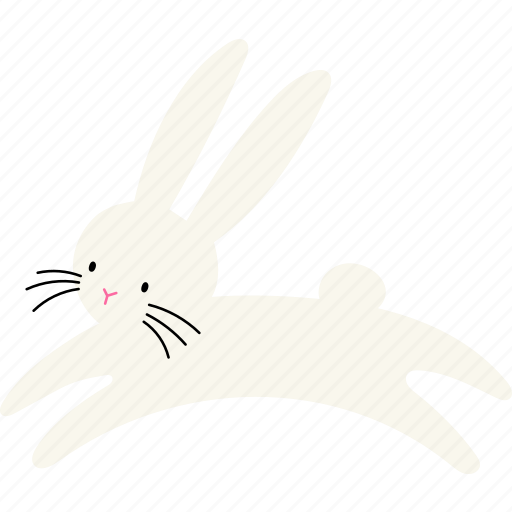 Bunny, rabbit, easter, minimal, cute, jumping icon - Download on Iconfinder