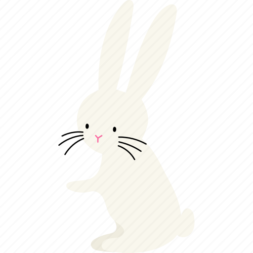 Bunny, rabbit, easter, minimal, cute, sitting, holding icon - Download on Iconfinder