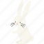 bunny, rabbit, easter, minimal, cute, sitting, holding 