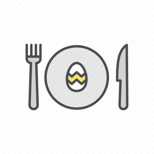 Cutlery, dine, dinner, easter, egg, meal, restaurant icon - Download on Iconfinder