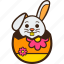 chocolate, decoration, easter, egg, flower, hatching, rabbit 
