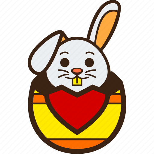 Chocolate, decoration, easter, egg, hatching, heart, rabbit icon - Download on Iconfinder