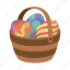 bucket, celebration, decoration, easter, easter egg, egg, rainbow 