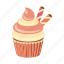 cupcake, decoration, easter, easter egg, egg, orange, party 