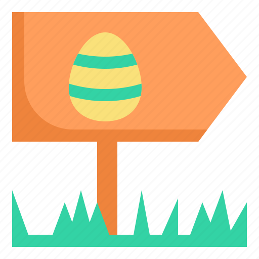 Easter, egg, hunting, sign, direction, season, hunt icon - Download on Iconfinder