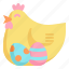 easter, egg, hen, celebration, animal, chicken 