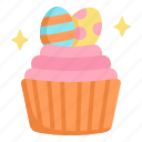 easter, day, cupcake, egg, dessert, bakery