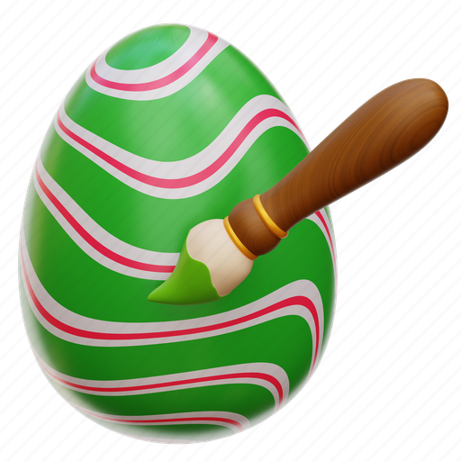 Painting, egg, easter, easter egg, decoration 3D illustration - Download on Iconfinder