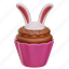 bunny, cupcake, easter, rabbit, egg 