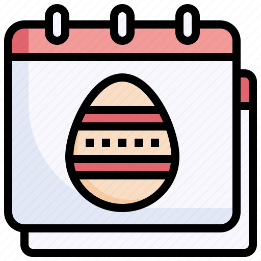 Calendar, egg, hunt, easter, birthday, and, party icon - Download on Iconfinder