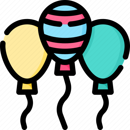 Air, balloon, birthday, celebration, happy, holiday, party icon - Download on Iconfinder