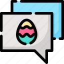 bubble, chat, chatting, communication, easter, message, talk