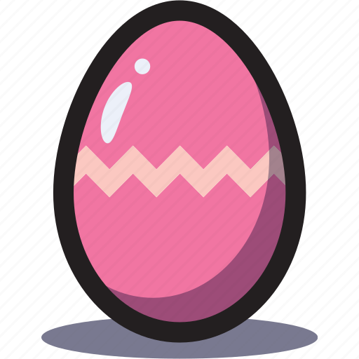 Easter, egg, decorate, painted, zigzag, decoration, holiday icon - Download on Iconfinder