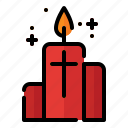 christ, easter, religion, candle, cross