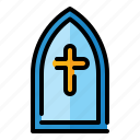 christ, easter, religion, cross, church, window