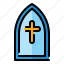 christ, easter, religion, cross, church, window 