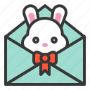 bunny, celebration, easter, holiday, mail, message, letter