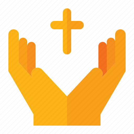 Christ, easter, religion, cross, hand, pray icon - Download on Iconfinder