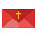 christ, easter, religion, cross, mail, envelope, letter