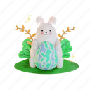 rabbit, easter, illustration, egg, bunny, animal, art, traditional 