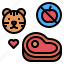 carnivore, flesh, meat, predator, tiger 