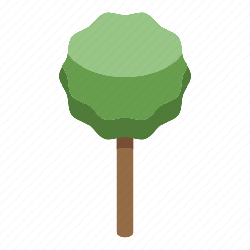 Cartoon, floral, isometric, nature, round, summer, tree icon - Download on Iconfinder