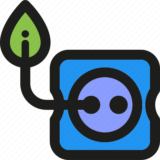 Socket, eco, ecology, enviroment, green, nature, power icon - Download on Iconfinder