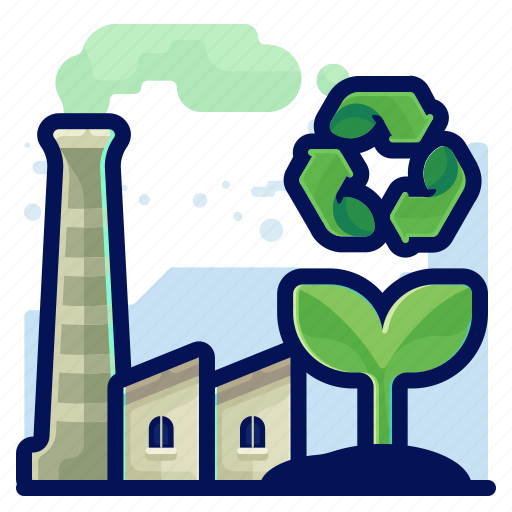 Ecology, environmental, factory, industry, natural, plant, recycle icon - Download on Iconfinder