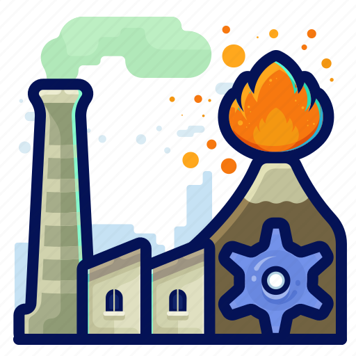 Ecology, environmental, factory, industry, natural, volcano icon - Download on Iconfinder