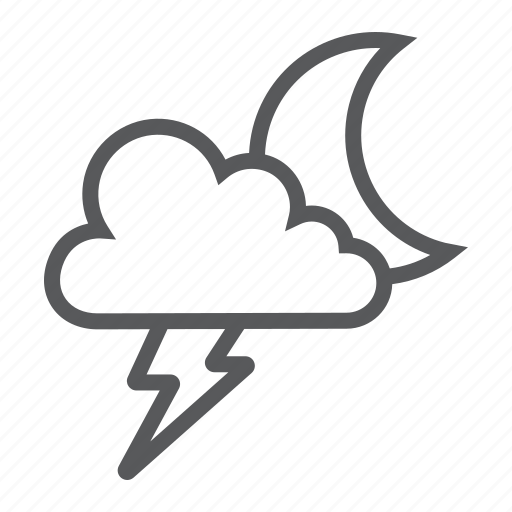 Climate, cloud, forecast, lightning, nature, weather icon - Download on Iconfinder