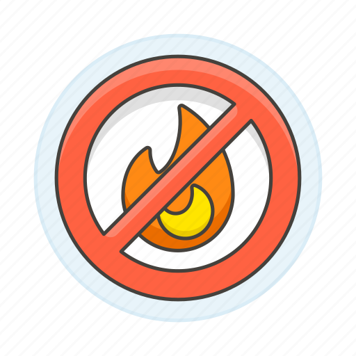 Allowed, block, bonfire, ecology, fire, flame, no icon - Download on Iconfinder