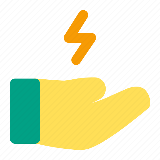 Ecology, electricity, hand icon - Download on Iconfinder