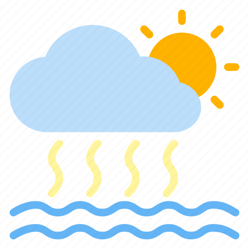 Evaporation, sea, water, ocean, nature, water cycle, ecology icon - Download on Iconfinder