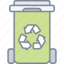 recycle, bin, garbage, trash can