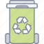 recycle, bin, garbage, trash can 