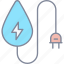 water, energy, drop, power plug 