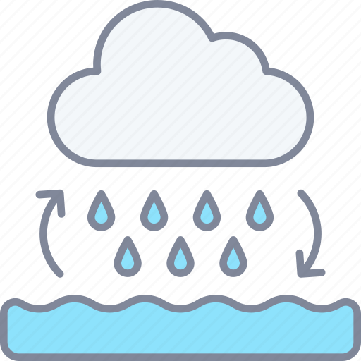 Water cycle, cloud, ocean, raining icon - Download on Iconfinder