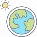 ozone, layer, globe, sun