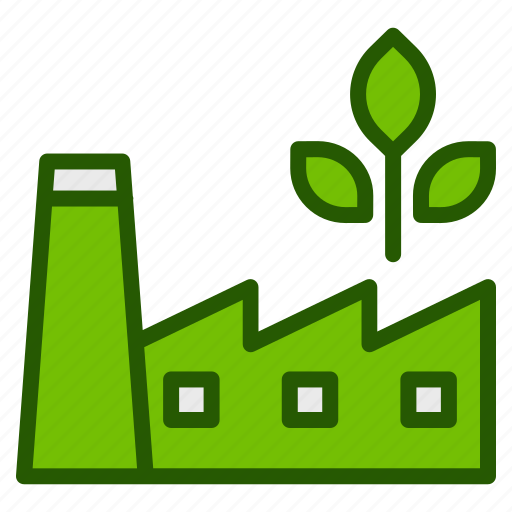 Ecology, eco, factory, building, plant, waste, green icon - Download on Iconfinder