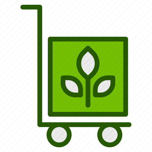 Ecology, eco, logistics, trolley, cart, delivery, product icon - Download on Iconfinder
