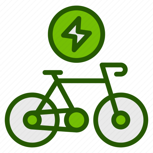 Ecology, electric, bike, power, electricity, bicycle, green icon - Download on Iconfinder