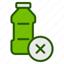 ecology, no, plastic, drink, bottle, mineral, green