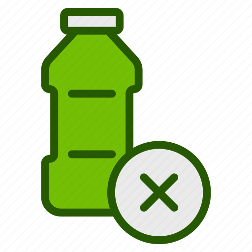 Ecology, no, plastic, drink, bottle, mineral, green icon - Download on Iconfinder